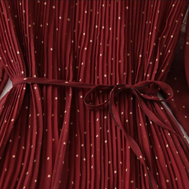 New Women Spring Print Dresses Long Sleeve