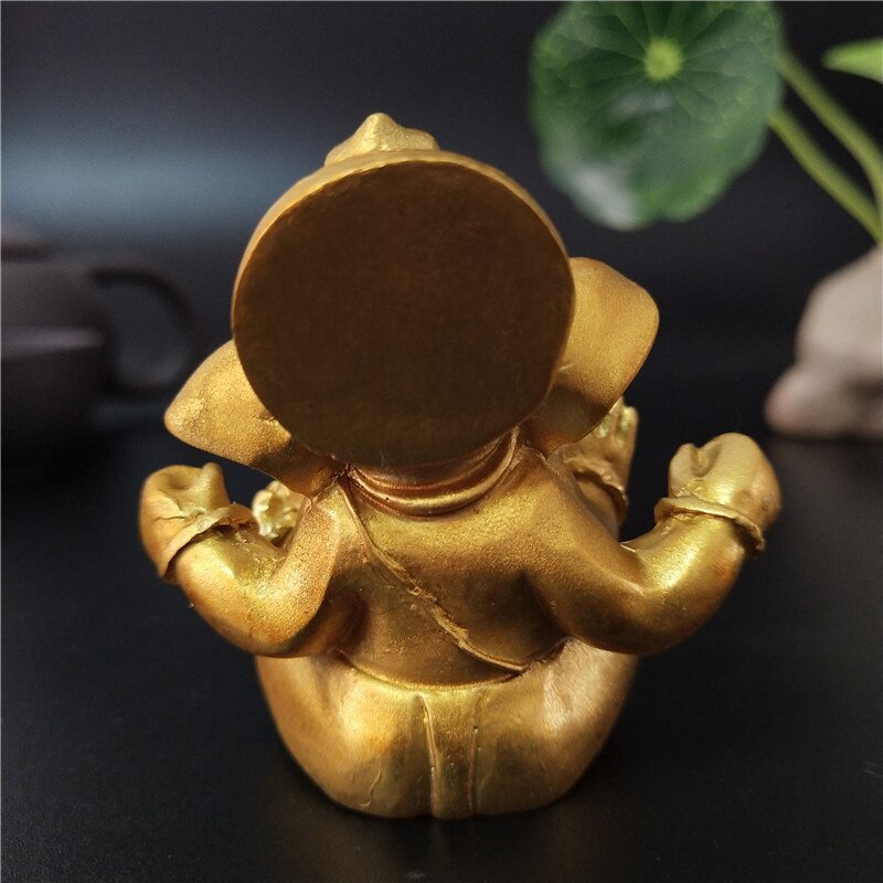 Gold Lord Ganesha Buddha Statue