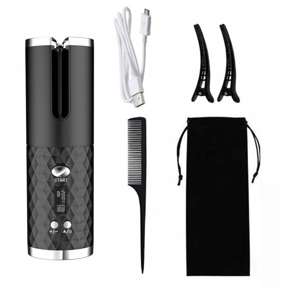 Automatic Wireless Hair Curler Cordless Rotating USB Rechargeable Curling Iron