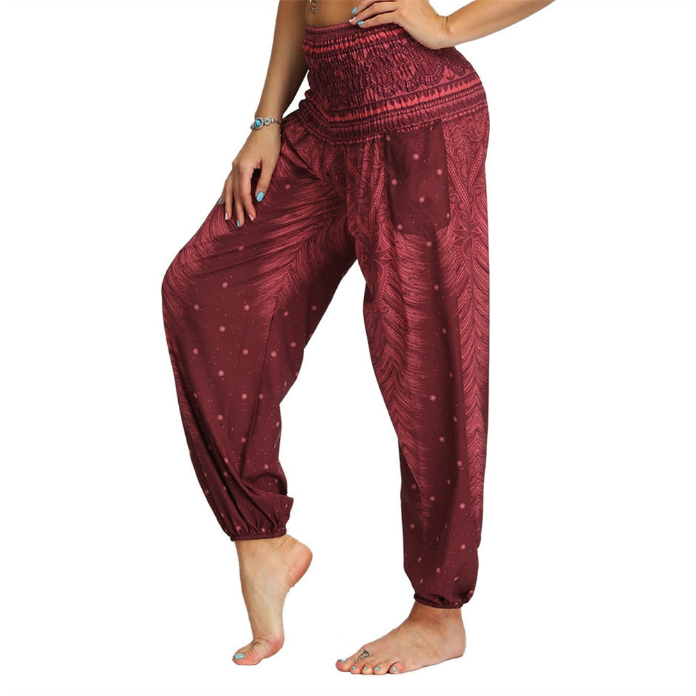 Bohemian Pants,Gypsy Yoga Pant ,Casual Baggy Boho Harem Pants