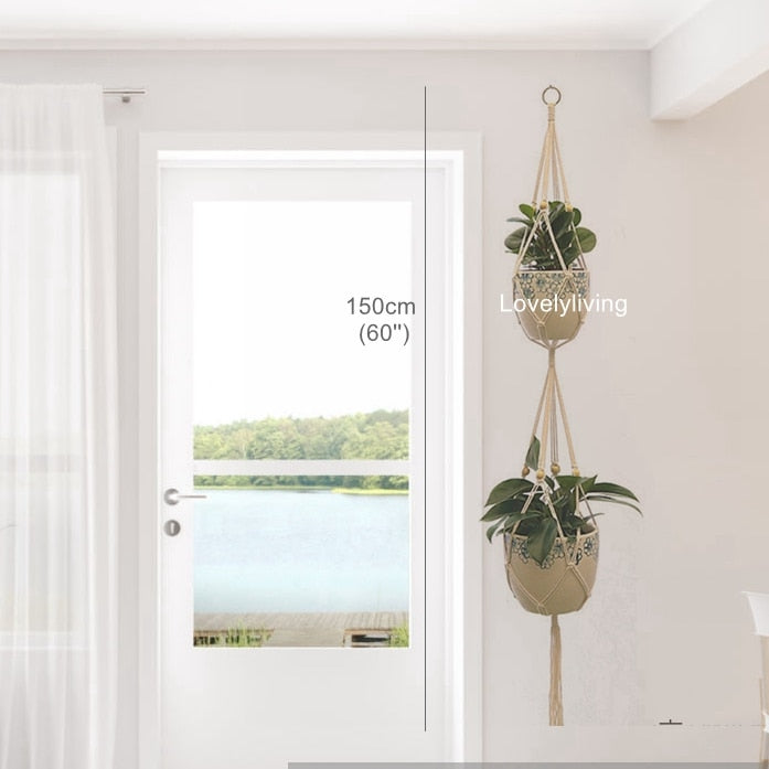 Big Macrame Hanging Planter Hanging Pot
