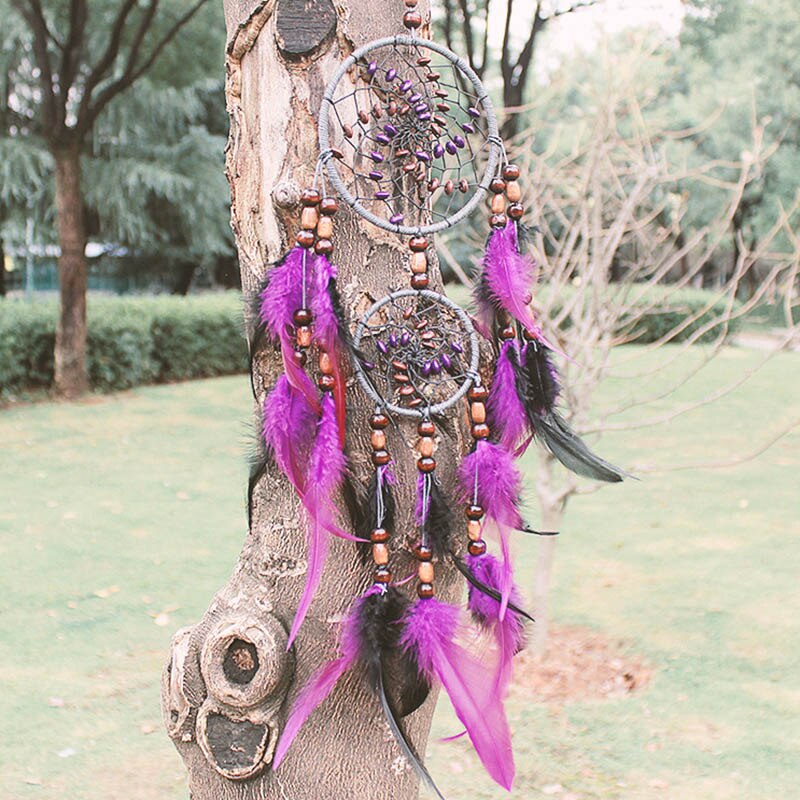 purple feather dream catcher