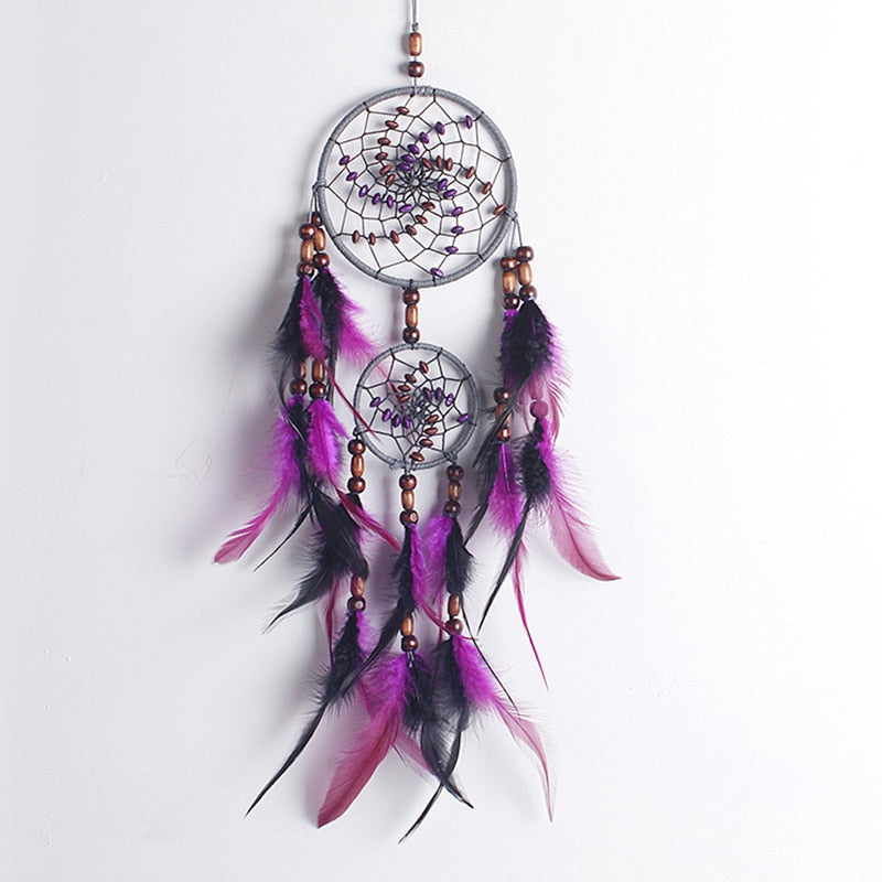 purple feather dream catcher