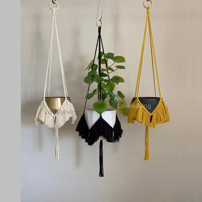 Big Macrame Hanging Planter Hanging Pot