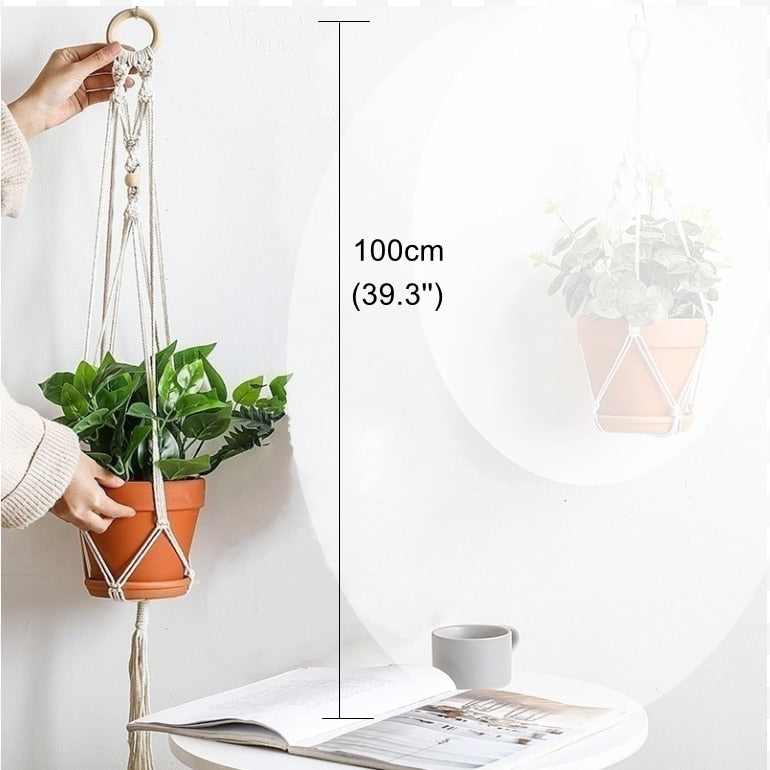 Big Macrame Hanging Planter Hanging Pot