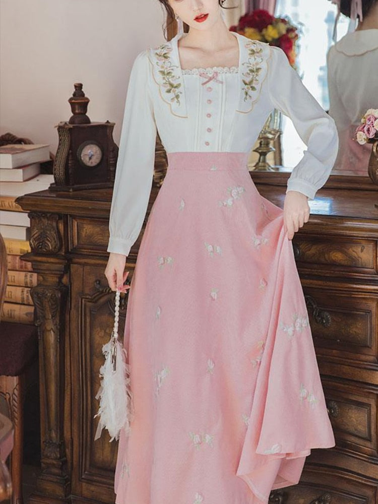 Autumn Vintage Fairy Slim Dress