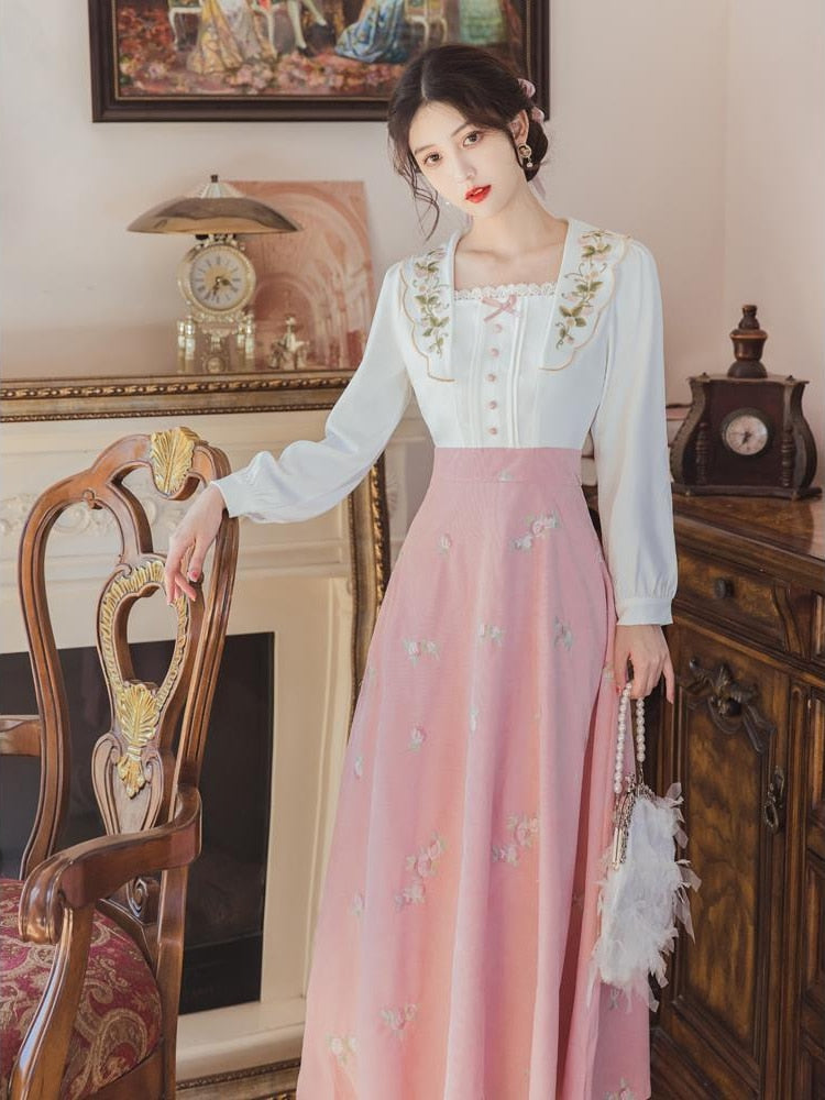 Autumn Vintage Fairy Slim Dress