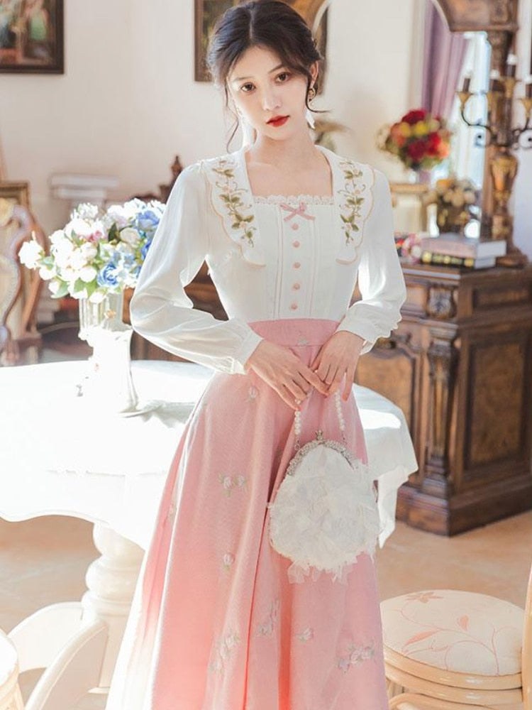 Autumn Vintage Fairy Slim Dress
