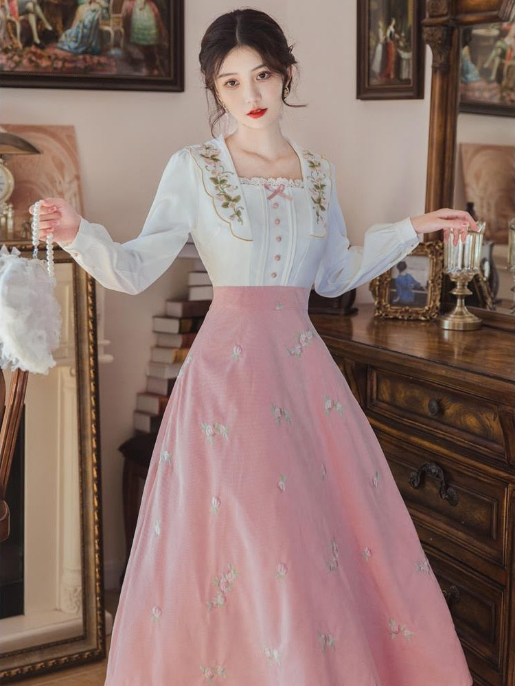 Autumn Vintage Fairy Slim Dress