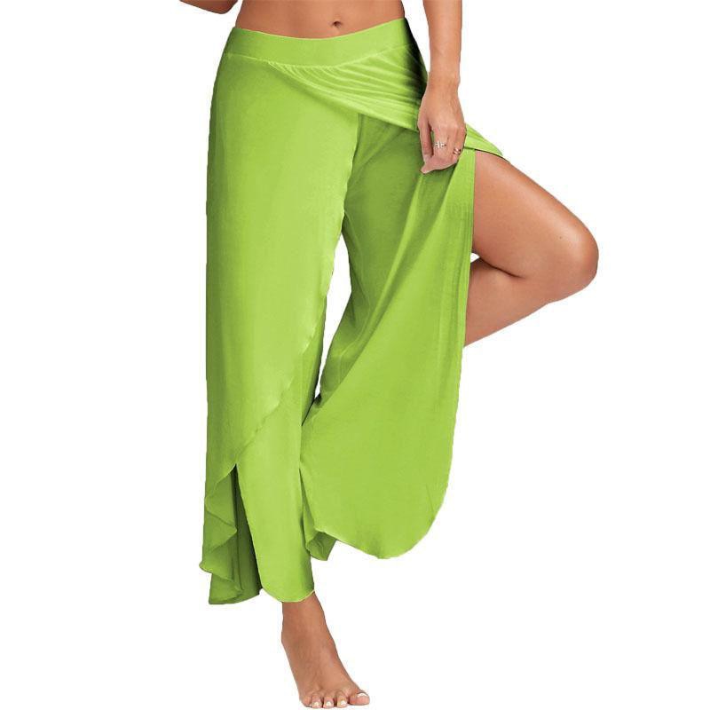 Women Wide Leg Pants Loose Fitness Yoga Split