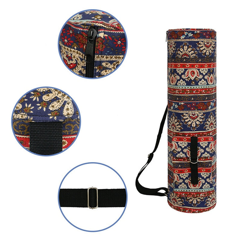 Boho Yoga Mat With Storage Shoulder Bag