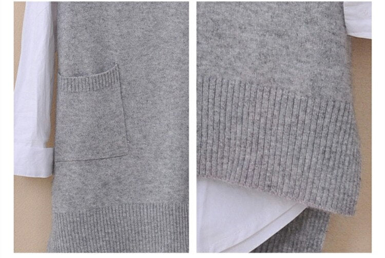 Spring Autumn Cashmere Knitted Vest