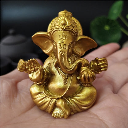 Gold Lord Ganesha Buddha Statue