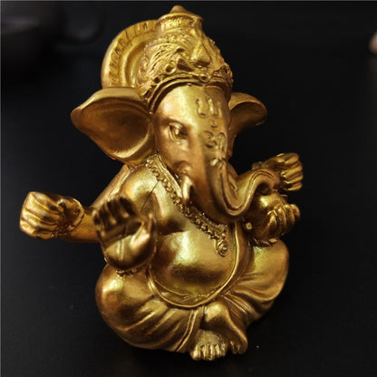 Gold Lord Ganesha Buddha Statue