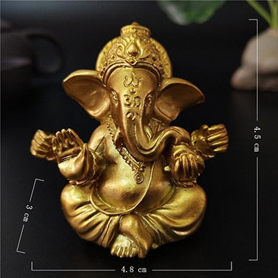 Gold Lord Ganesha Buddha Statue