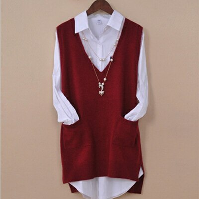 Spring Autumn Cashmere Knitted Vest