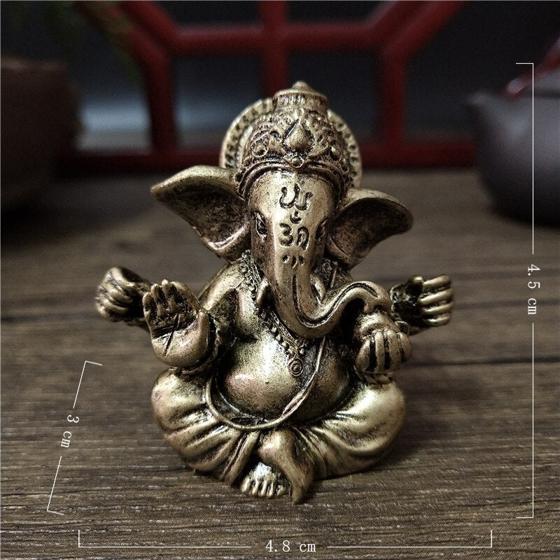 Gold Lord Ganesha Buddha Statue
