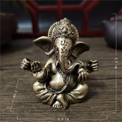 Gold Lord Ganesha Buddha Statue