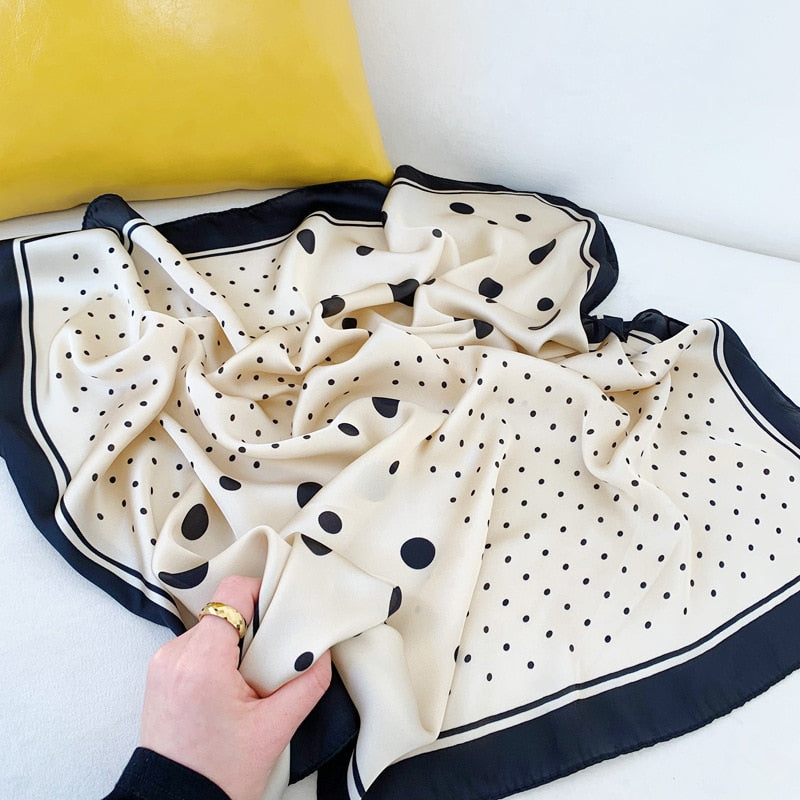 Small Shawl Silk Satin Hair Scarfs Female Square Headband Bandana Head Scarve