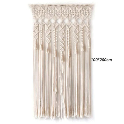 Hand-woven Macrame Cotton Door Curtain