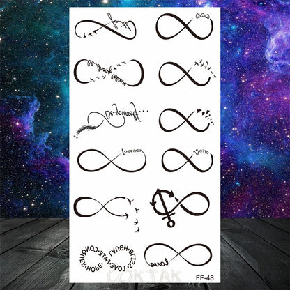 Owl Moth Jewelry Temporary Tattoo