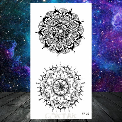 Owl Moth Jewelry Temporary Tattoo