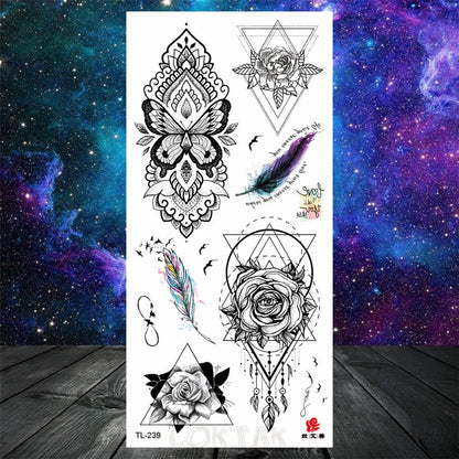 Owl Moth Jewelry Temporary Tattoo