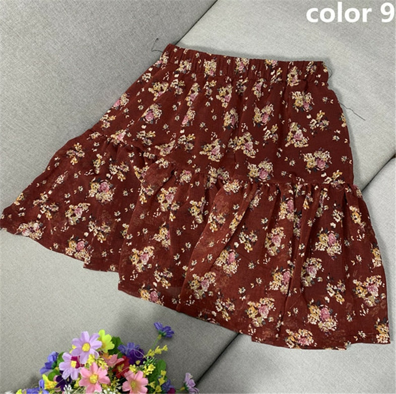 sweet Boho SPleated ruffled skirt