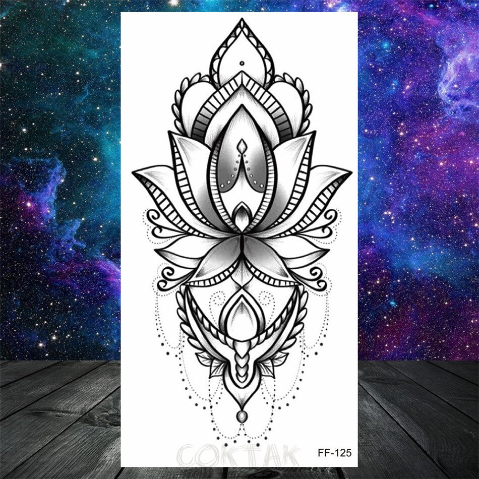 Owl Moth Jewelry Temporary Tattoo