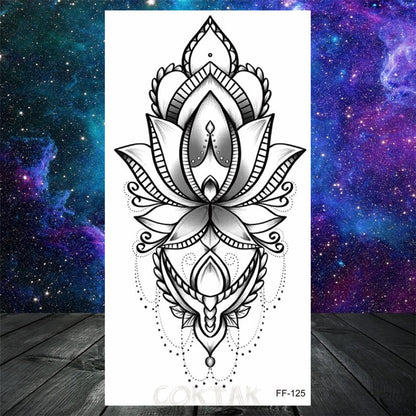 Owl Moth Jewelry Temporary Tattoo