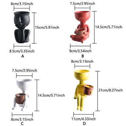 Character Portrait Flower Pot