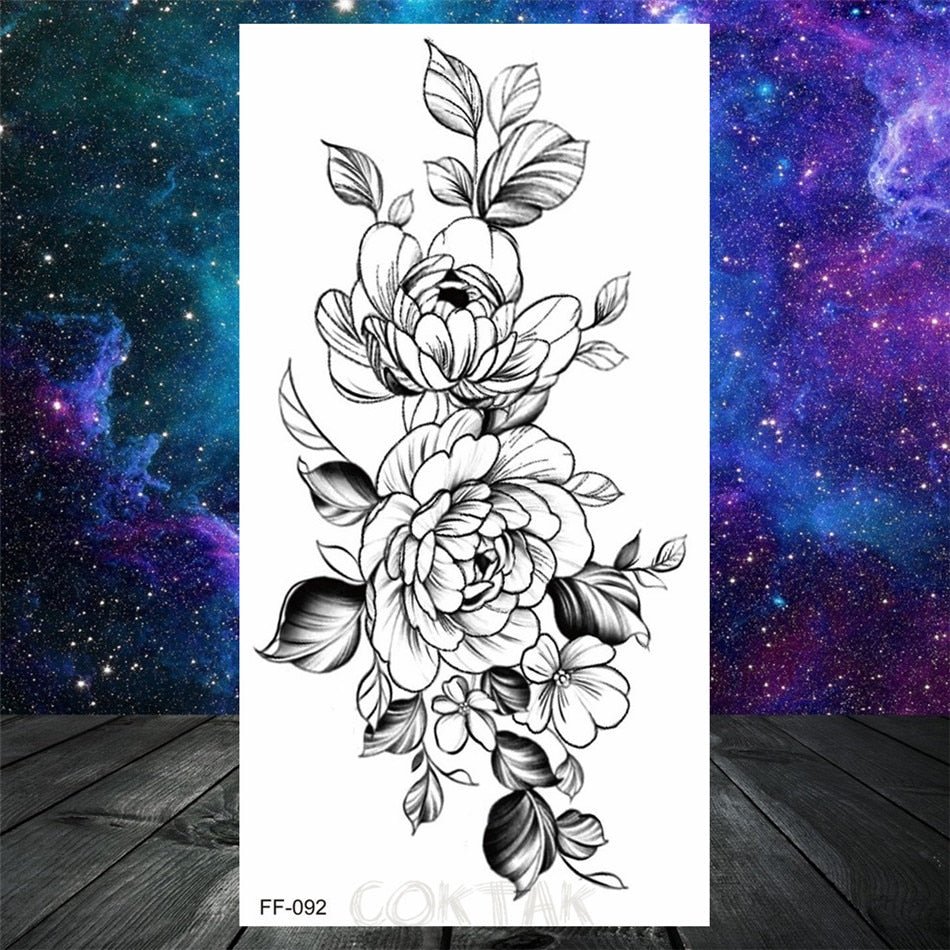 Owl Moth Jewelry Temporary Tattoo