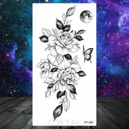 Owl Moth Jewelry Temporary Tattoo