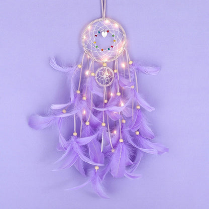 Decor Feather Dreamcatcher W/ Lights