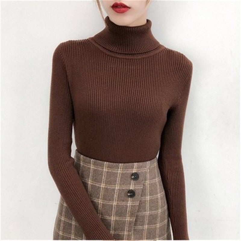 Women Sweaters 2021Autumn Winter Tops Korean Slim Women Pullover Knitted Sweater Jumper Soft Warm Pull Femme