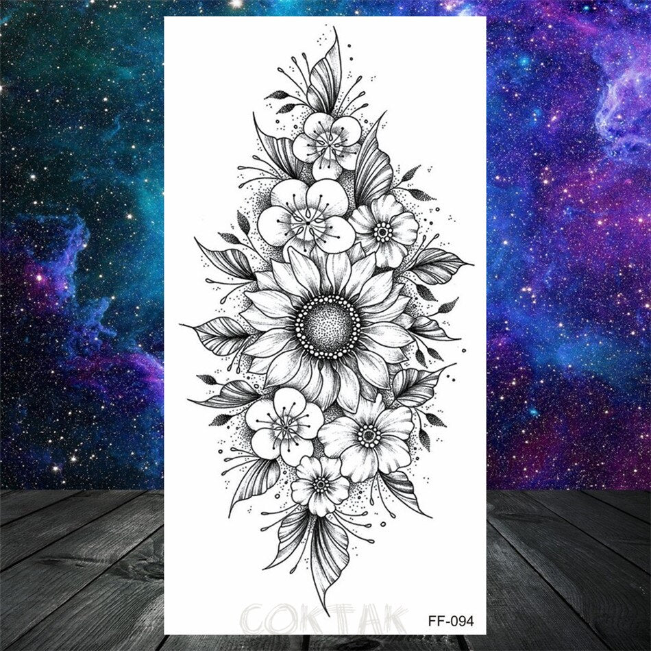 Owl Moth Jewelry Temporary Tattoo