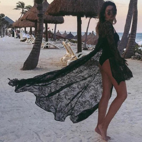 Sexy Swim Cover-Ups Lace  Boho beachwear