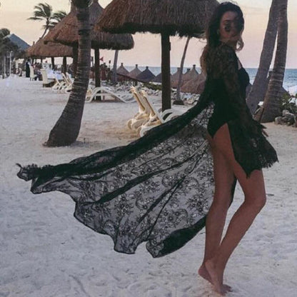 Sexy Swim Cover-Ups Lace  Boho beachwear