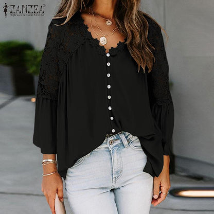 Fashion Boho Flare Sleeve Tops