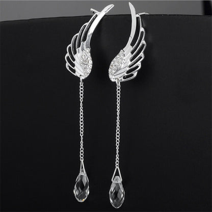 New Silver Plated Angel Wing Earing