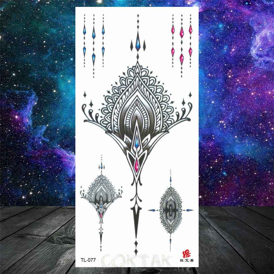 Owl Moth Jewelry Temporary Tattoo