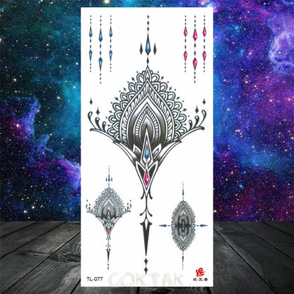 Owl Moth Jewelry Temporary Tattoo