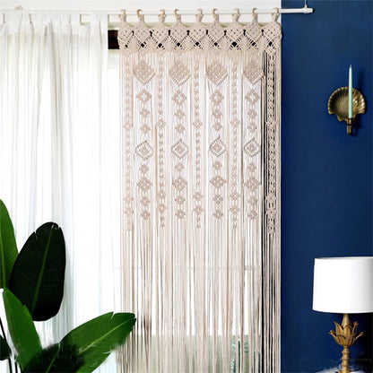 Hand-woven Macrame Cotton Door Curtain