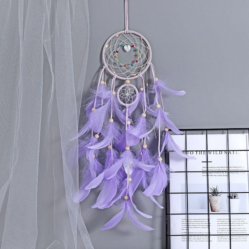 Decor Feather Dreamcatcher W/ Lights
