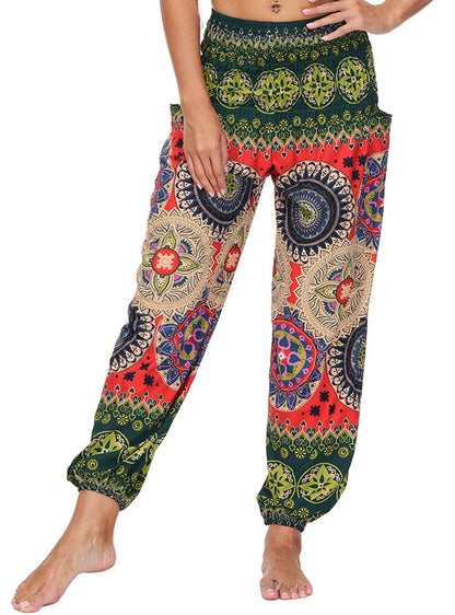 Print Boho Yoga Pants