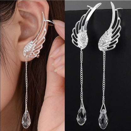New Silver Plated Angel Wing Earing
