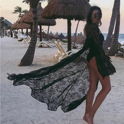 Sexy Swim Cover-Ups Lace  Boho beachwear