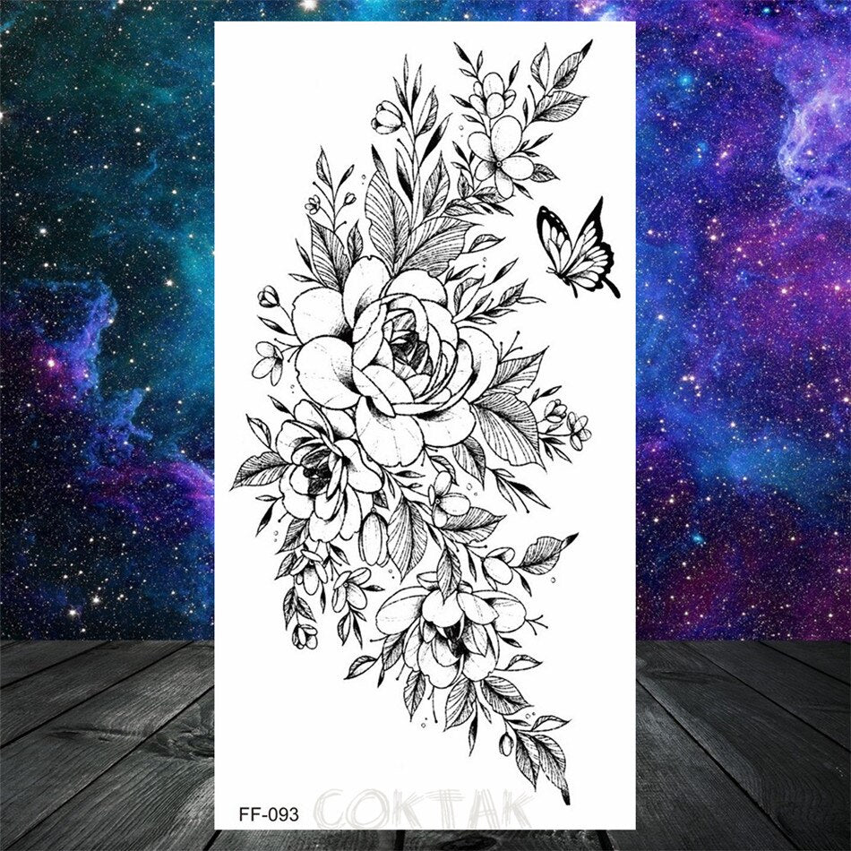 Owl Moth Jewelry Temporary Tattoo