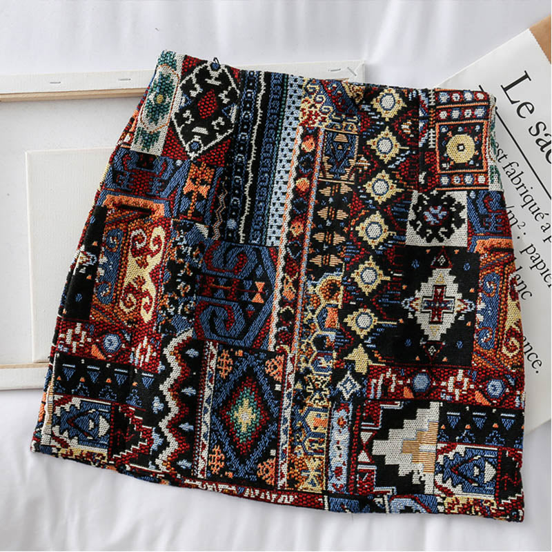 Boho Patchwork Partern Skirts