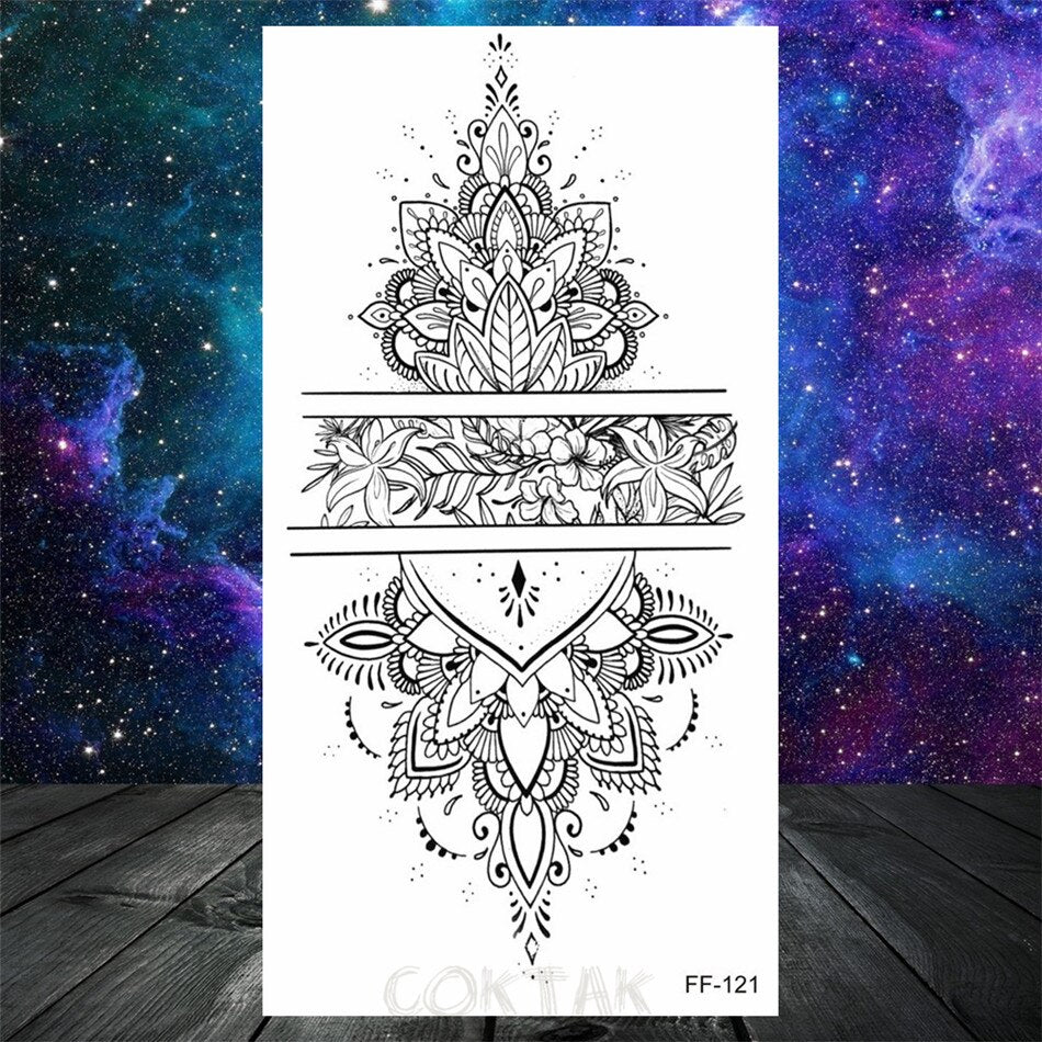 Owl Moth Jewelry Temporary Tattoo